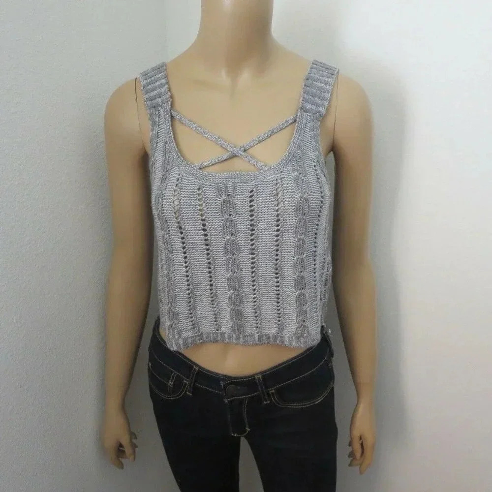 NWT Hollister Cropped Sweater Tank Top Size XS